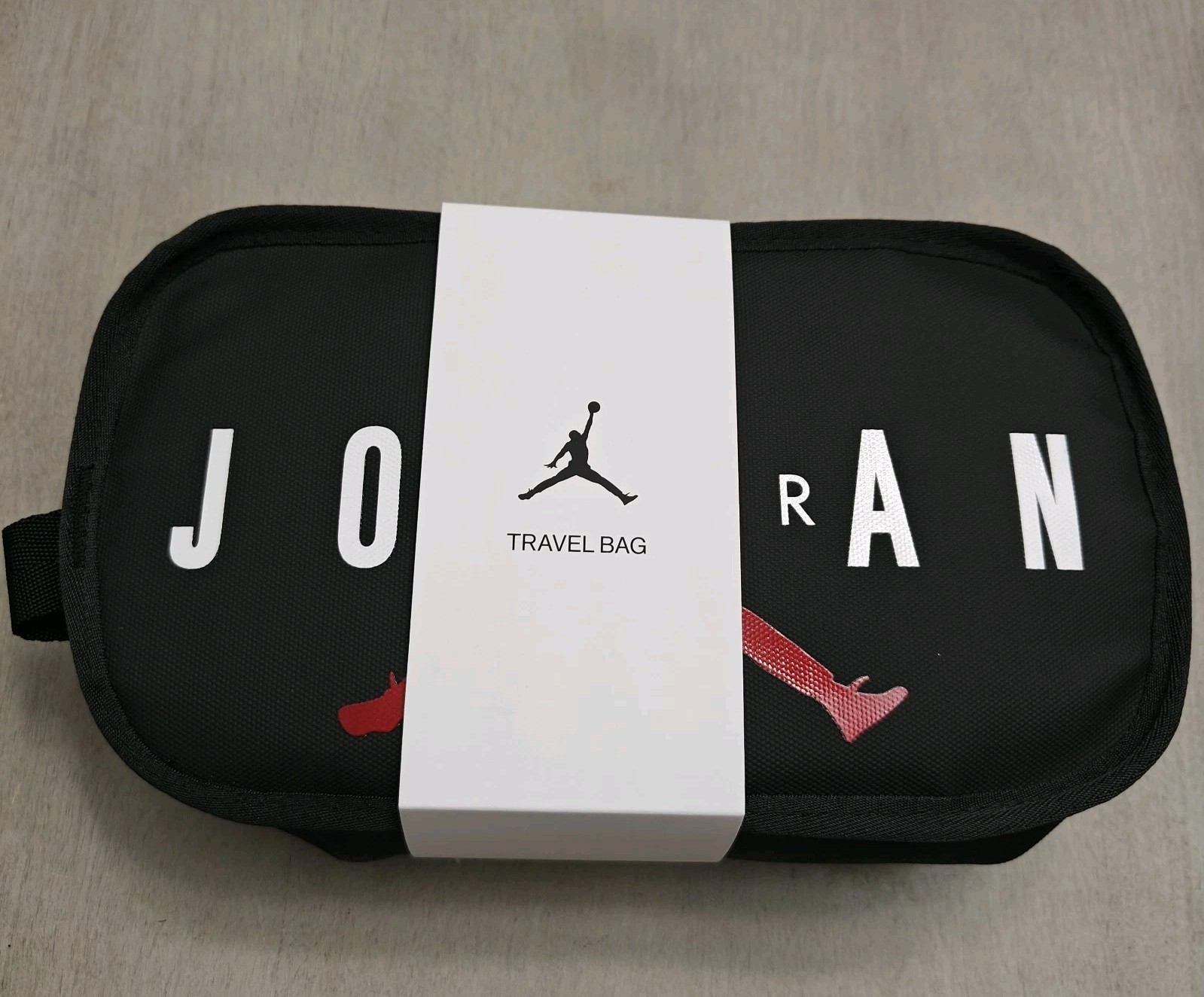 NEW Jordan Toiletry Travel Bag Black White Red 9A0473-F66 Jordan Bag Travel Bag