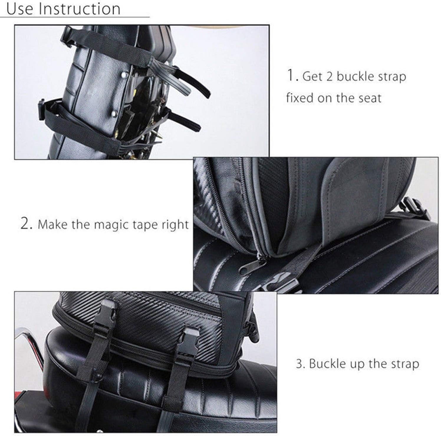 Motorcycle Tail Bag, Motorbike Saddlebags, Waterproof Rear Seat Bike Backpack…