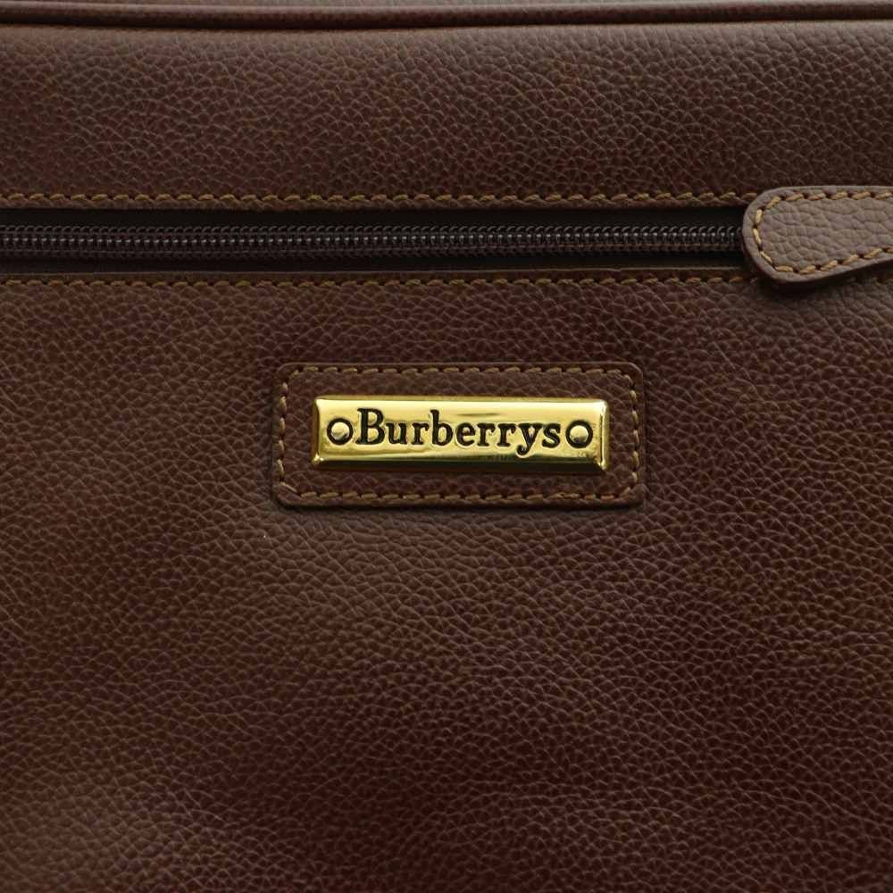 Authentic eBay Title: Burberrys Vintage Leather 2-Way Clutch Bag Brown 18cm x