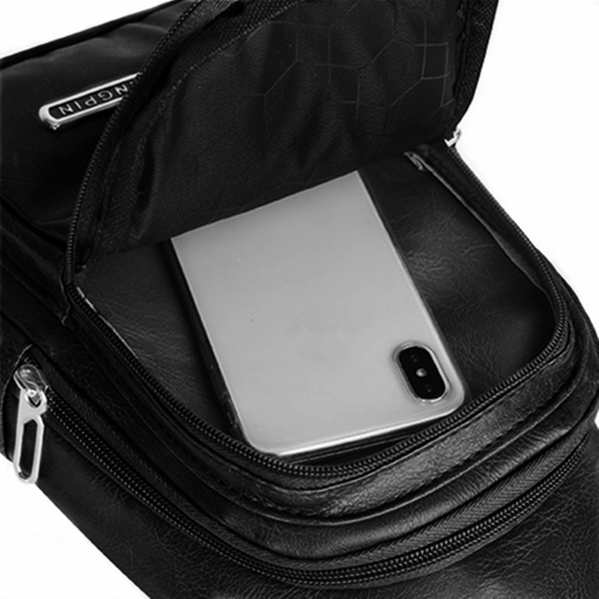 Men’s Single Shoulder Bag Outdoor Leisure Crossbody Bag Multi Layer Chest Bag