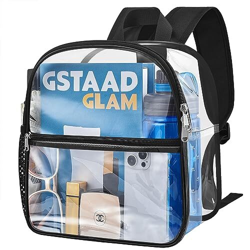 Clear Stadium Backpack 12x6x11 Transparent Bag for Sports, Concerts, and Events