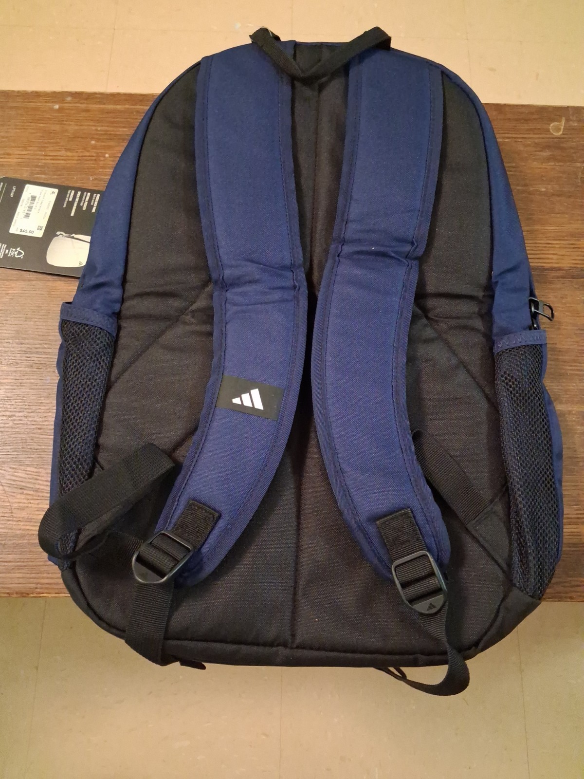 Adidas Striker 3 Navy Blue 20 Inch Backpack: Brand New With Laptop Slot