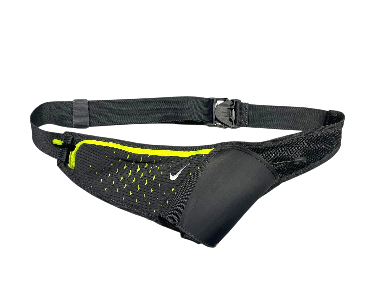 NIKE RUNNING Swoosh Gray/Neon WATER-BOTTLE WAIST BAG Gym Track Fanny Hike Pack