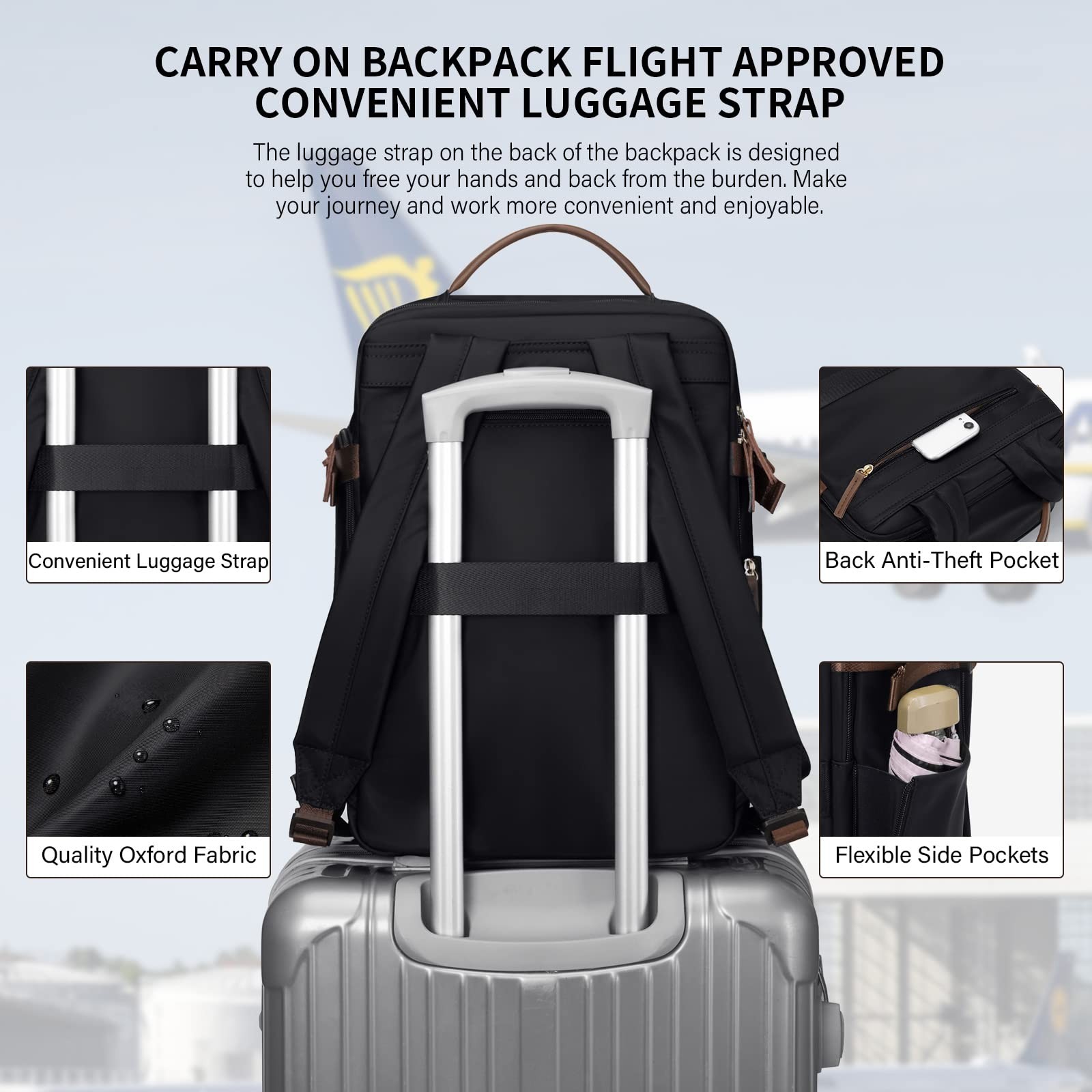 Laptop Backpack 15.6 Inch Separate Compartment Computer Bag Work College