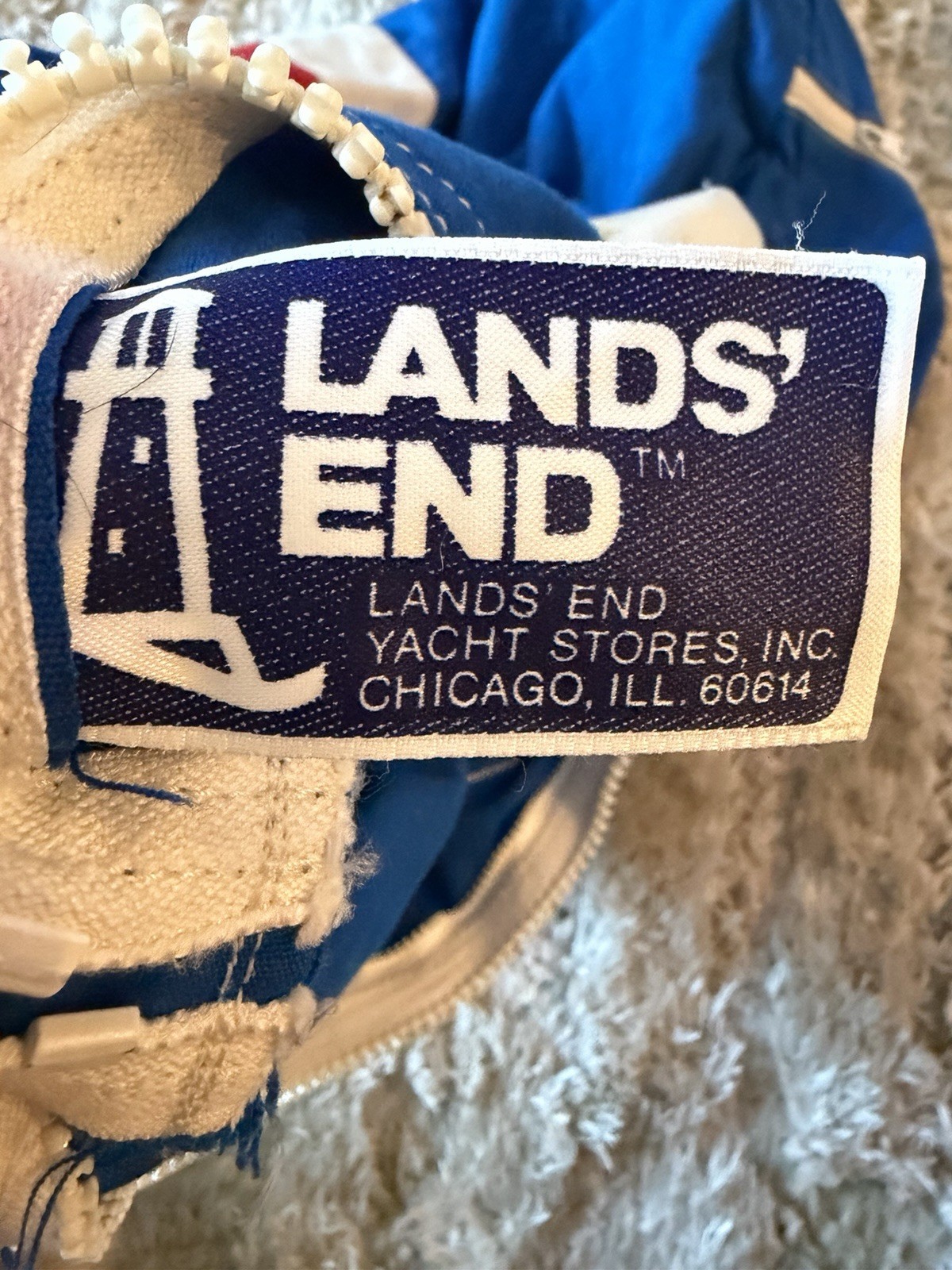 VTG Lands End 80s USA Cleveland Indians Team Travel Bag Duffle Bag WAHOO