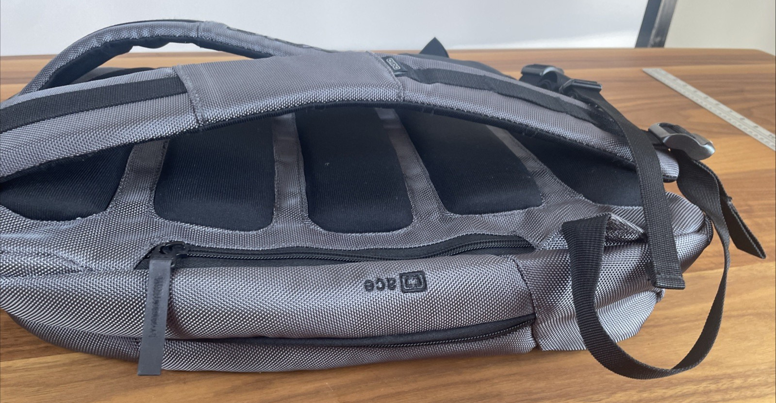 OGIO Ace Backpack 17” Laptop Pack-Tablet Sleeve Metallic Gray Padded Back