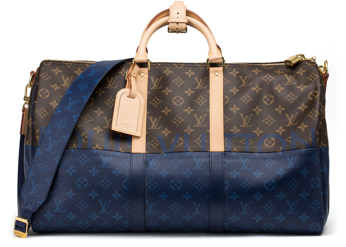 Louis Vuitton Keepall Bandouliere 50 Outdoor Split Monogram Weekend Travel Bag