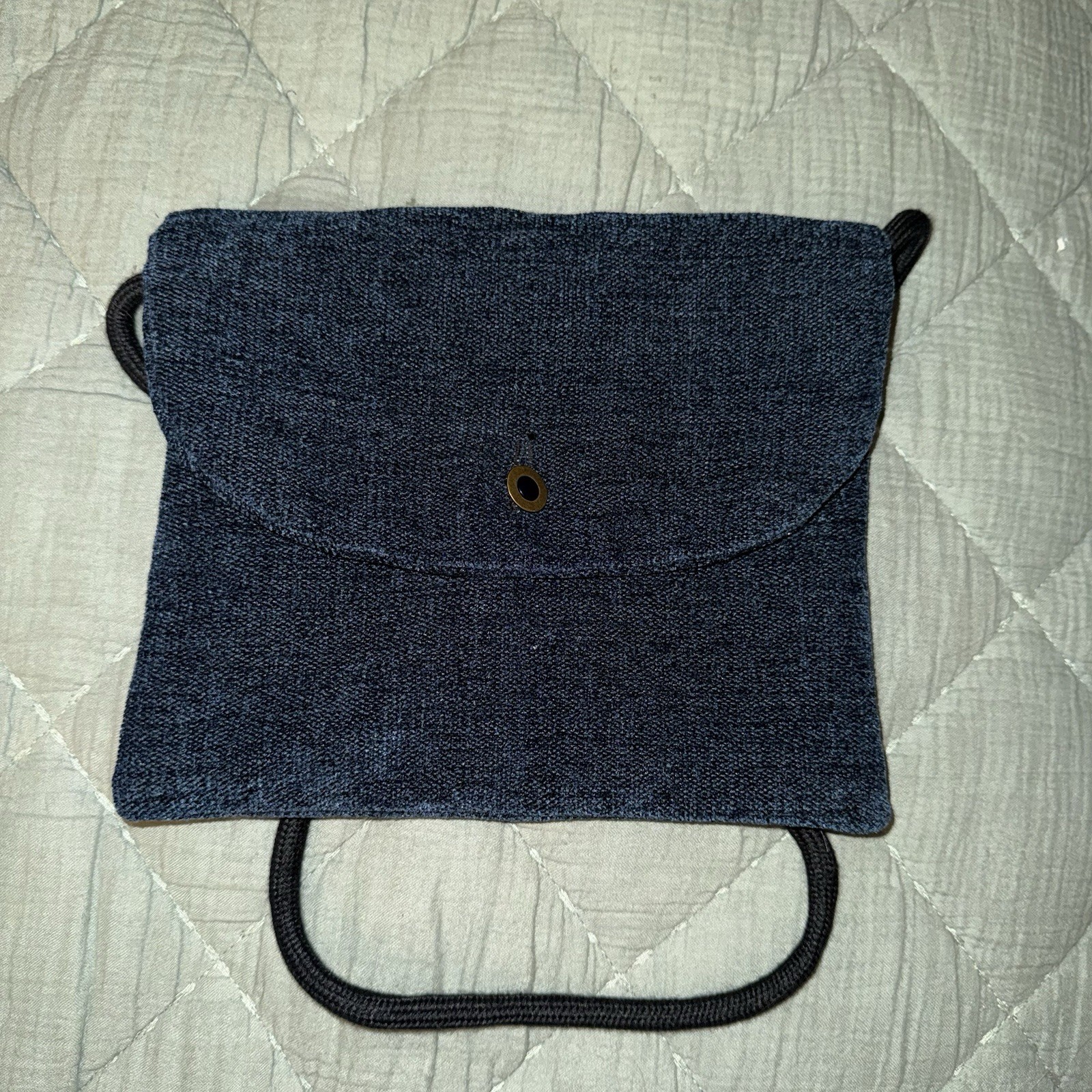 The Carpet Bagger MADE IN USA Blue shoulder bag With Button