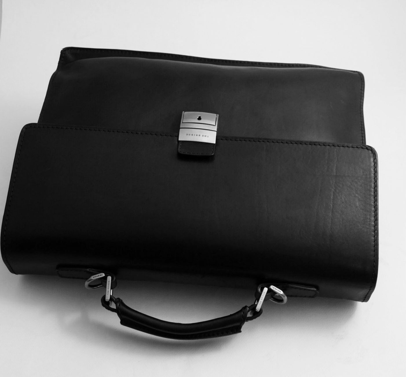 The Bridge Story Uomo Briefcase Leather 40 cm Nero Top NP 630 Black Briefcase