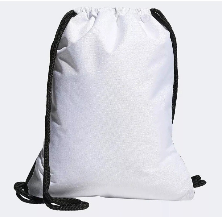 adidas Alliance II Sackpack- White- Black- New- Free Shipping