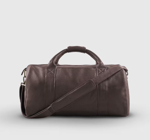 NWT QUINCE NAPPA LEATHER DUFFLE TRAVEL DUFFEL BAG TRAVEL CARRYON MSRP $208