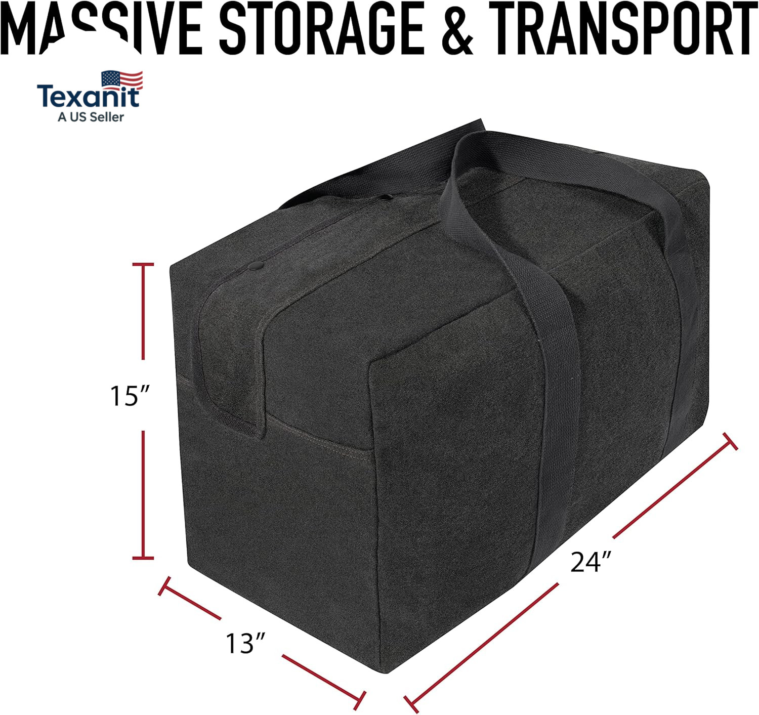 Canvas Parachute Cargo Bag – Extra Large Travel Duffle Bag with 75L Capacity
