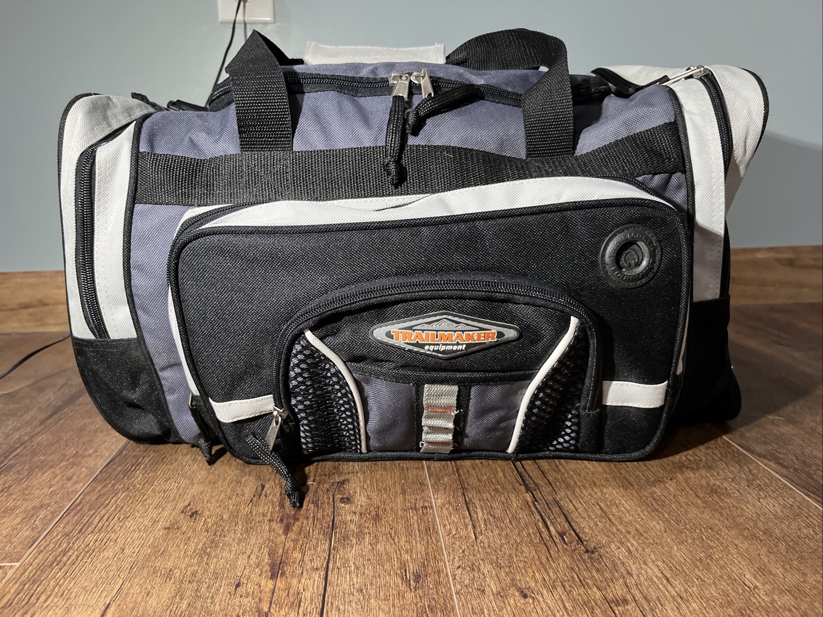 Trailmaker Equipment Black/gray Duffel Bag Overnight Camping Great Condition