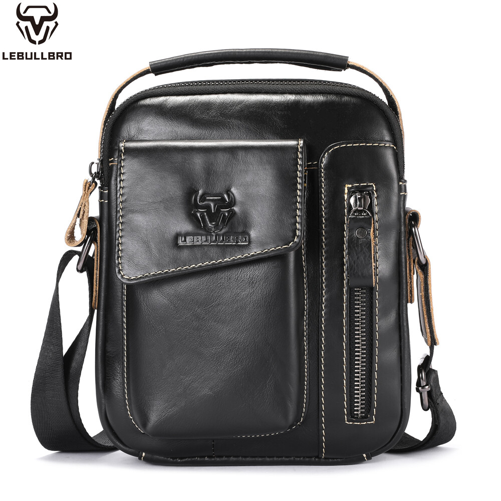 Genuine Leather Handbag for Men Sling Bags Small Shoulder Bag Crossbody Travel G