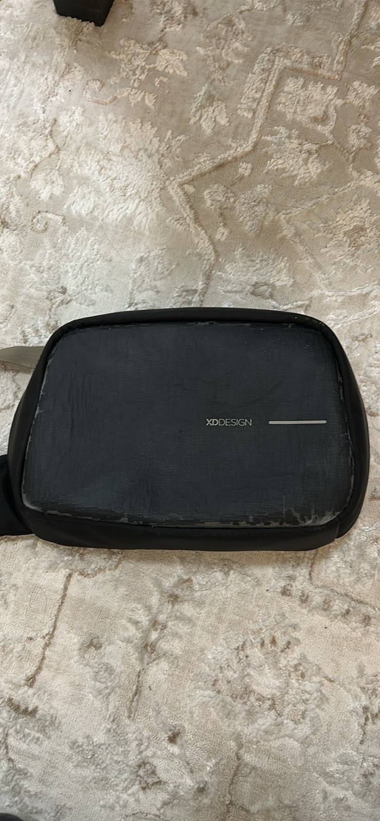 XD Design Black Crossbody Shoulder Bag for Men Adjustable Strap Casual Travel