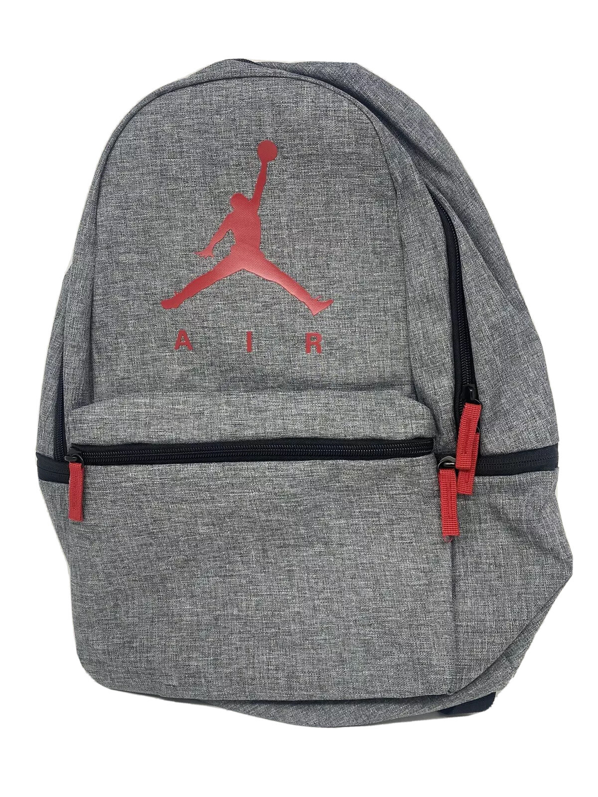 Nike Air Jordan Jumpman Logo One Size Backpack Carbon Heather/Gym Red 9A0289-R61