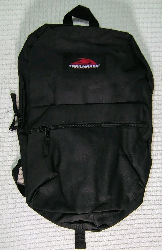 Trailmaker Classic 17 Inch Black Backpack Padded Outdoors Hiking Fishing Nature