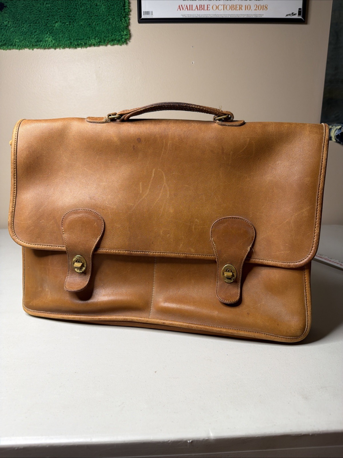 Coach Vintage 90’s Brown Leather Messenger Bag Briefcase No 030-5058