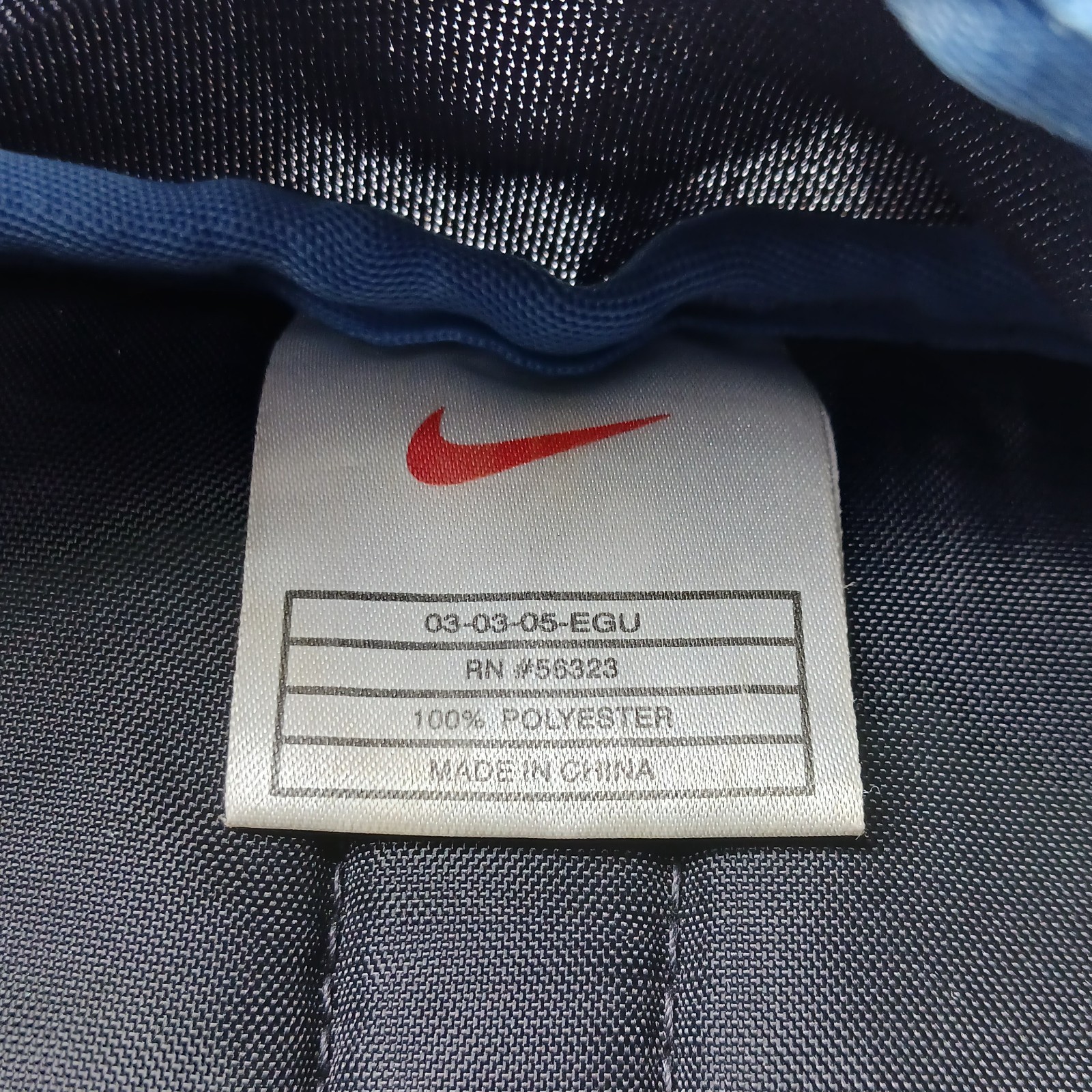 Vintage 90s Nike Backpack Black Blue Mesh Swoosh School