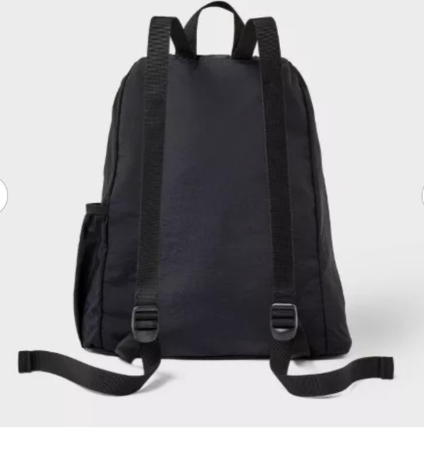 All In Motion 20L Cinch Backpack Black Lightweight Water Repellent Travel Gym