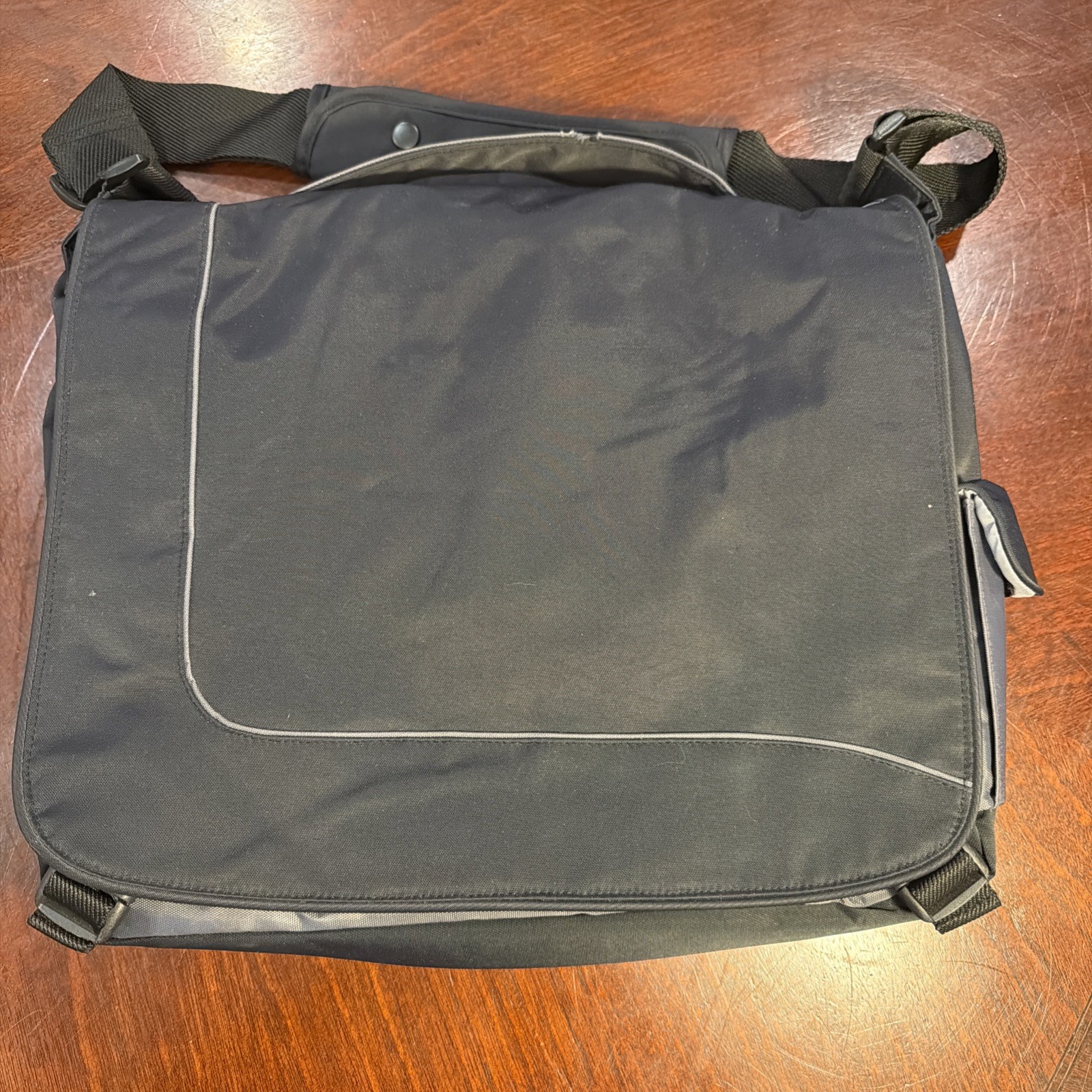 Travel Crossbody Laptop School Bag Black and Gray – See Description
