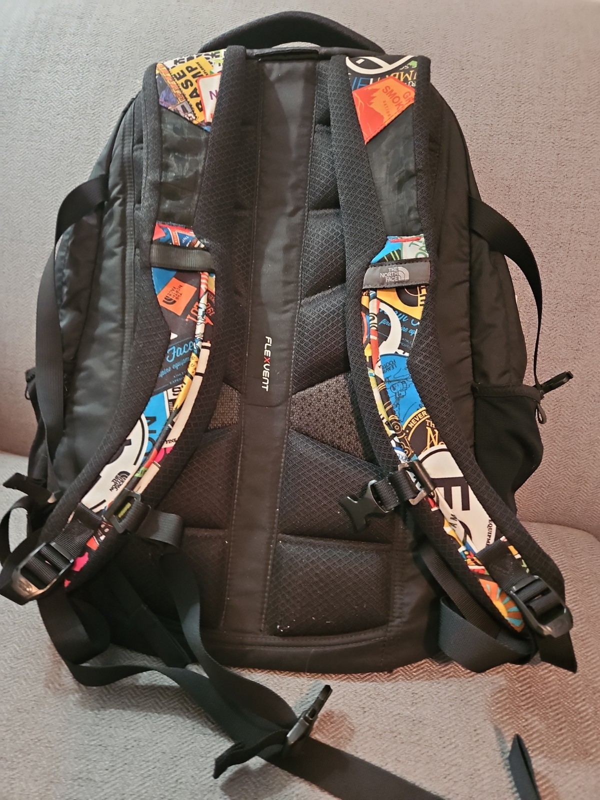 The North Face Hiking Trail Backpack Nylon Multicolor Stamped Camping Denali Bag