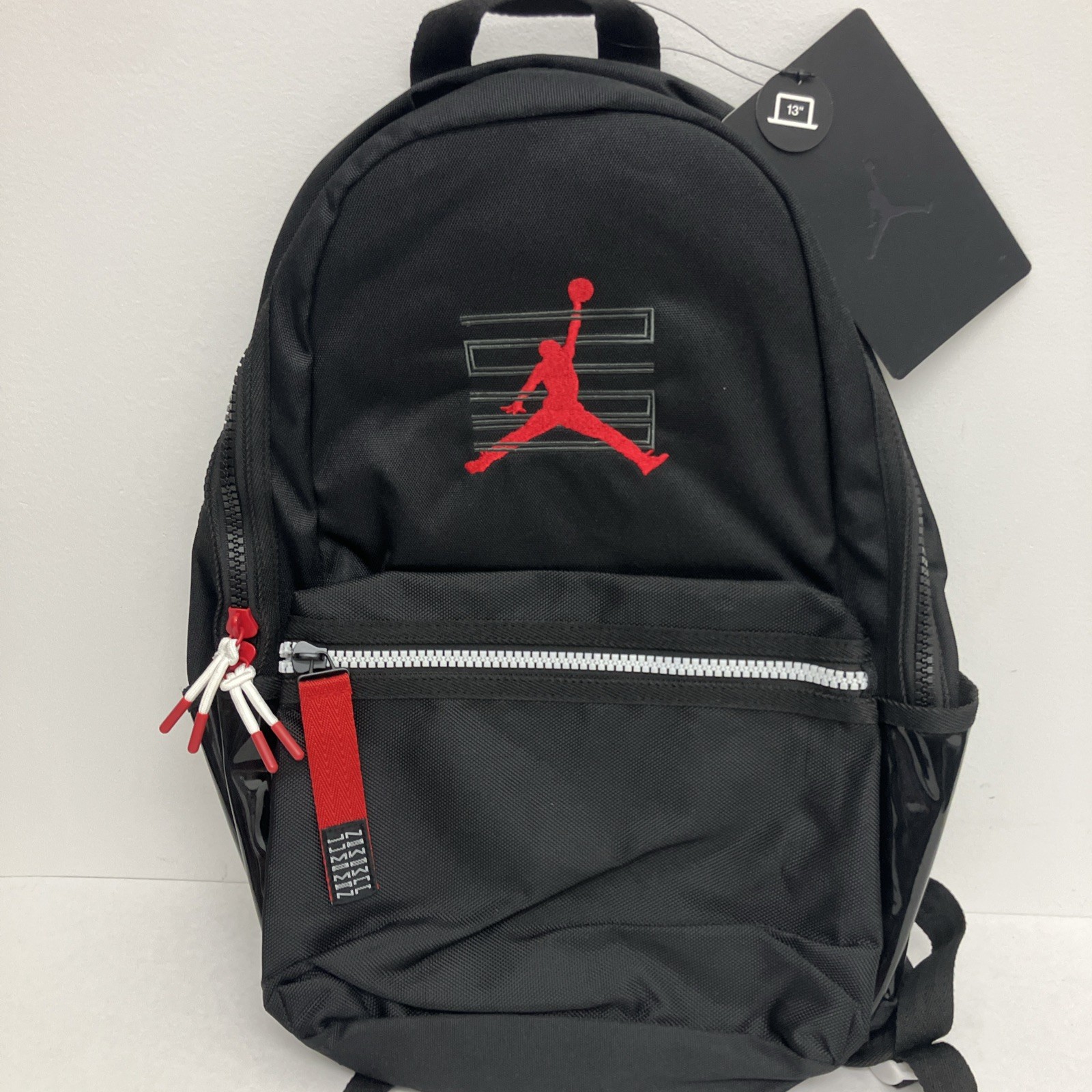 Air Jordan 11 Bred Black 13″ Laptop Backpack Bag, NWT 9A0651-023