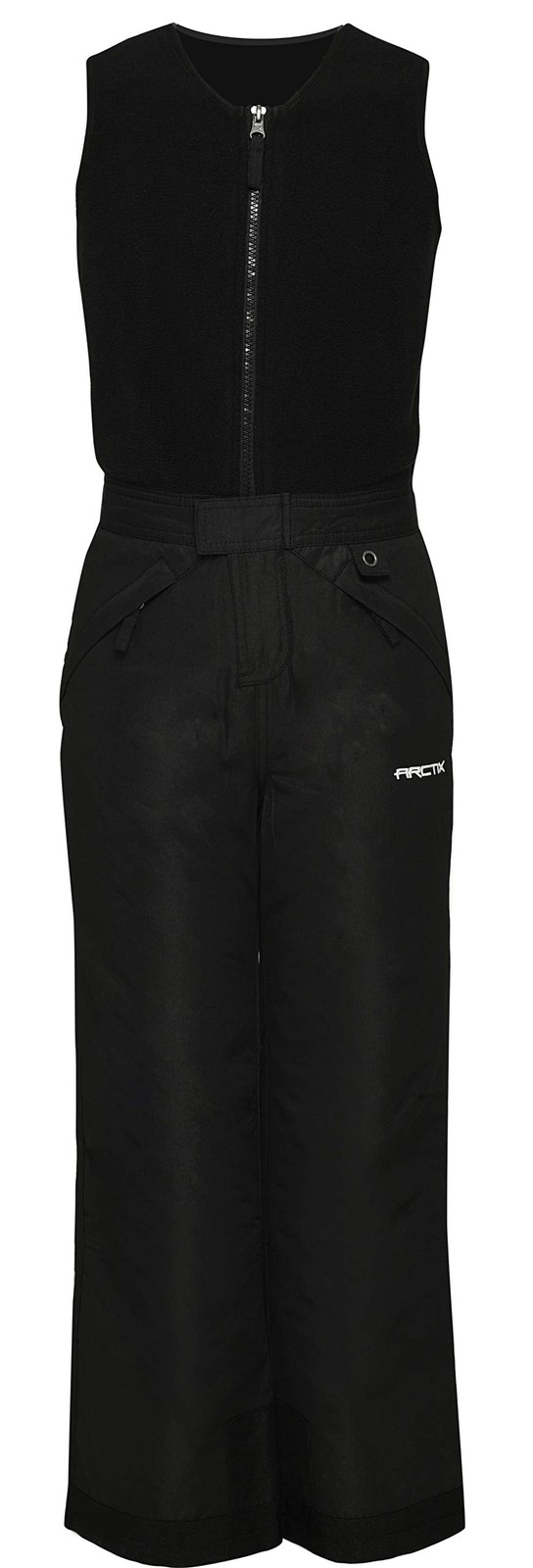 Arctix Kids Limitless Fleece Bib Overalls Black Large Husky U9