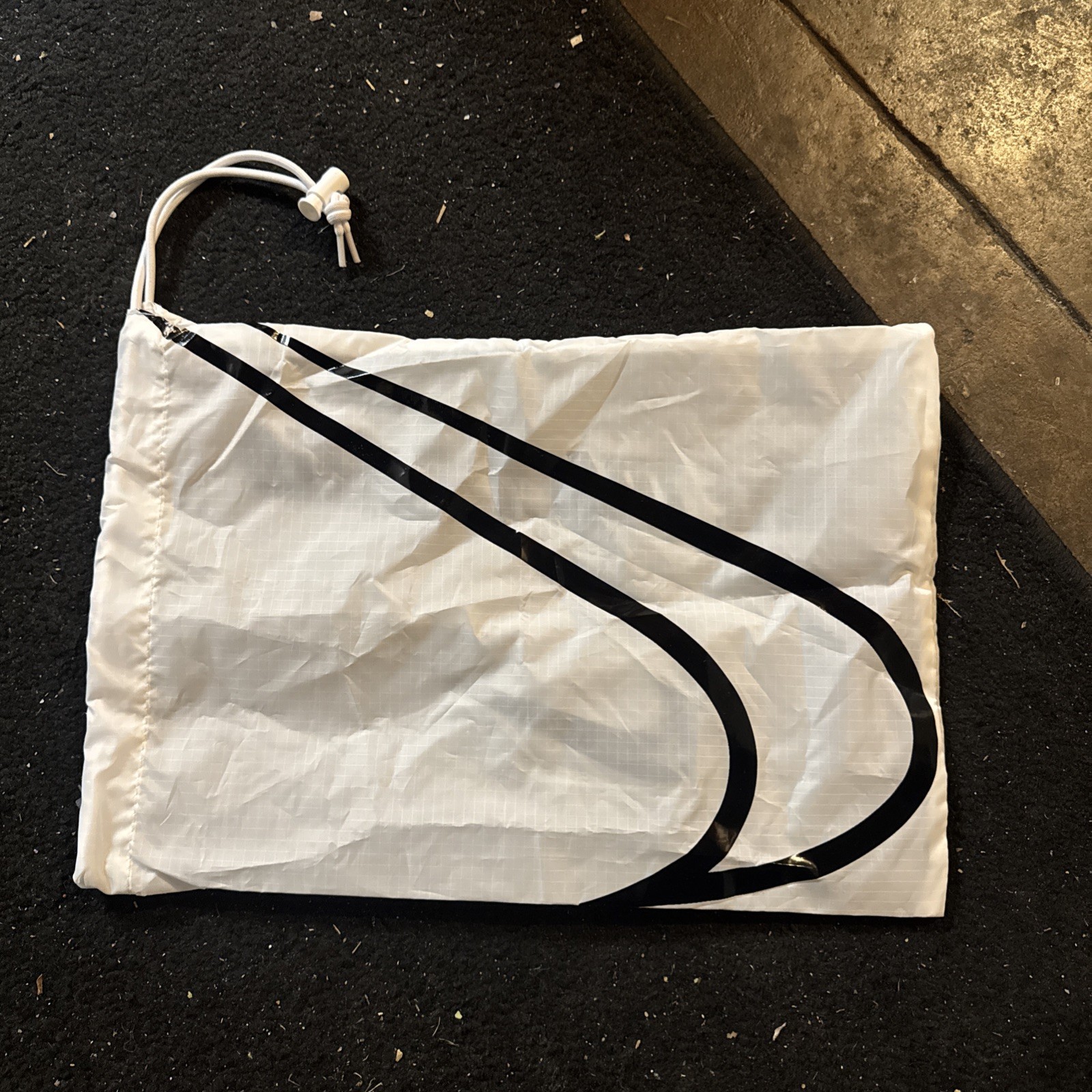 Nike Track And Field White Drawstring Shoe Gym Bag White