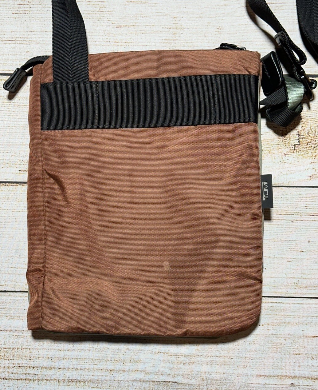TUMI Nylon Small Flap Crossbody Shoulder Messenger Bag Carry On Orange