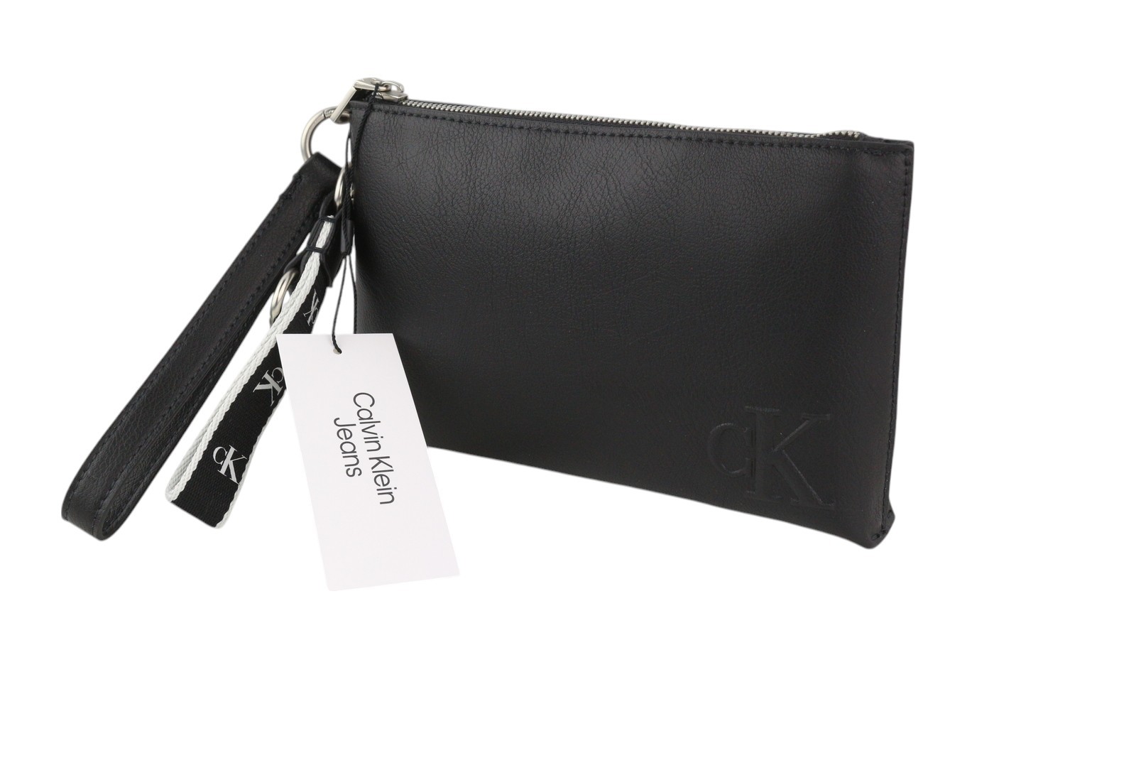 CALVIN KLEIN Make-Up + D-Ring Keyfob Men Bag OS Black Coated Logo Unisex