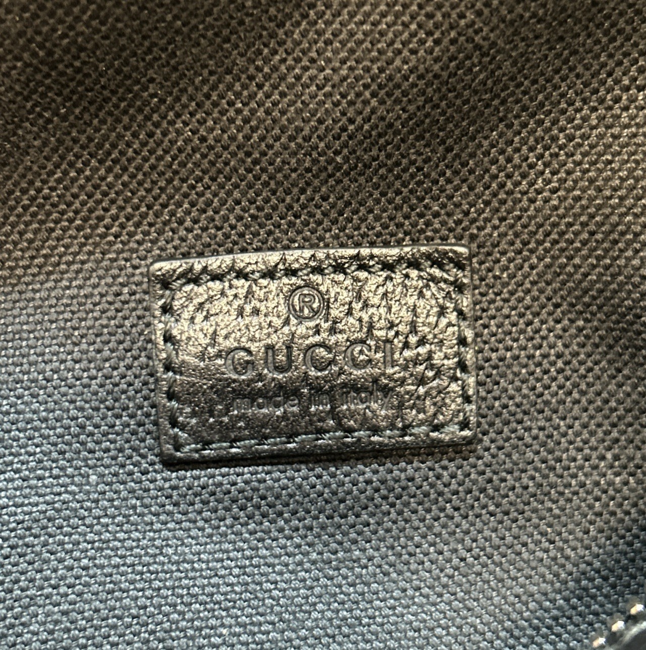 Gucci Monogram Jumbo GG Black Canvas Fanny Belt Bag