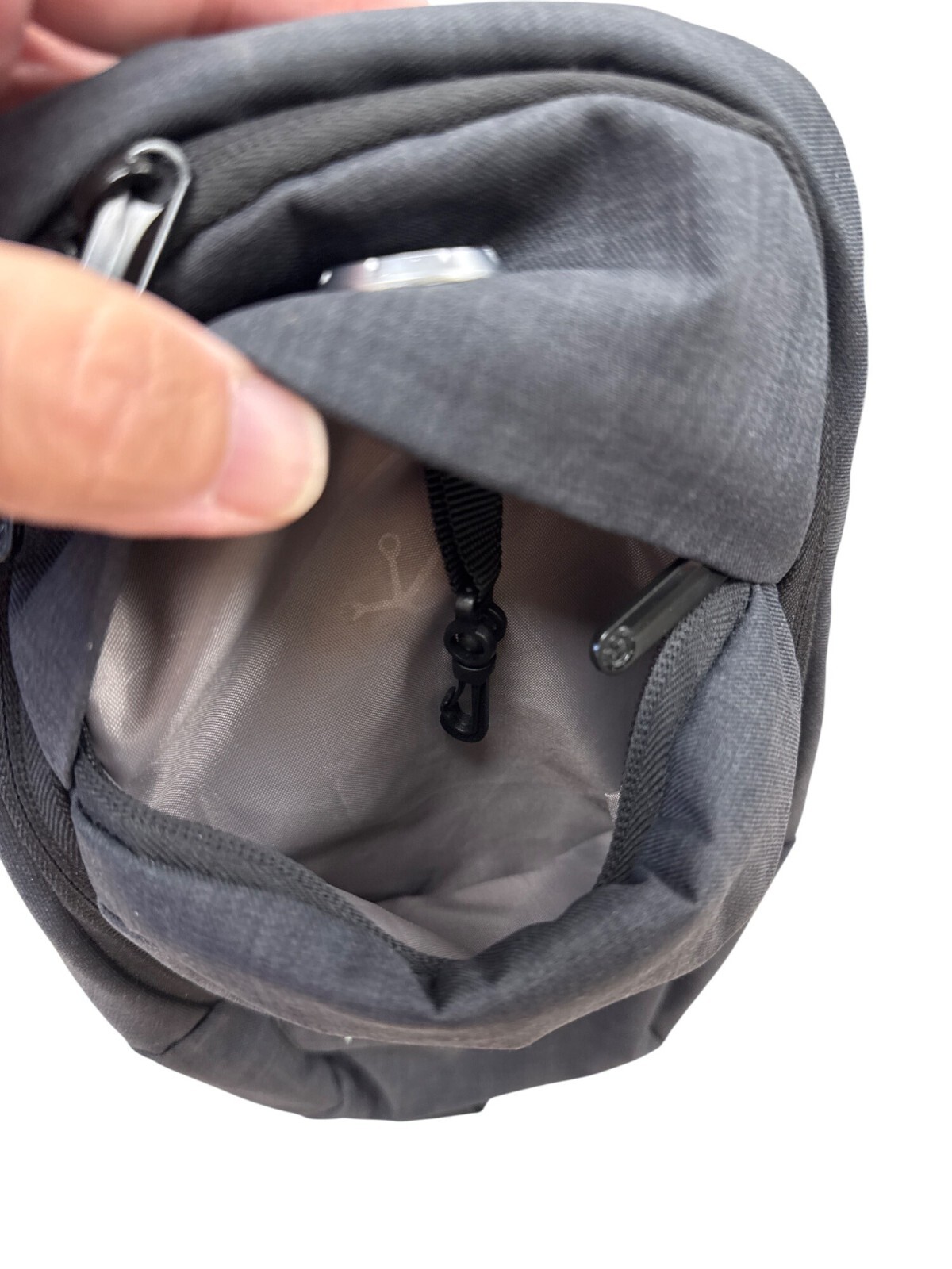 Swissdigital Design Gray Sling Backpack With USB Port SKU 7336