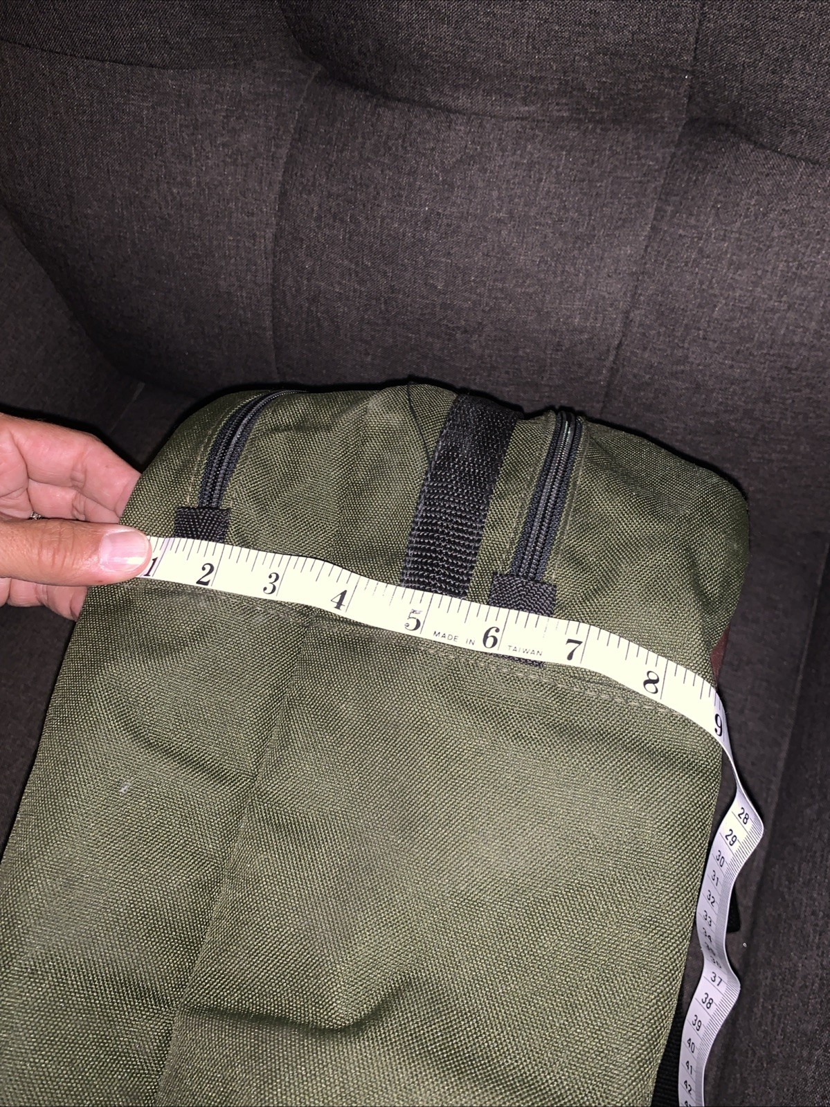 Orvis Messenger Bag Green/Brown Zip Crossbody Shoulder Strap Inner/Outer Pockets