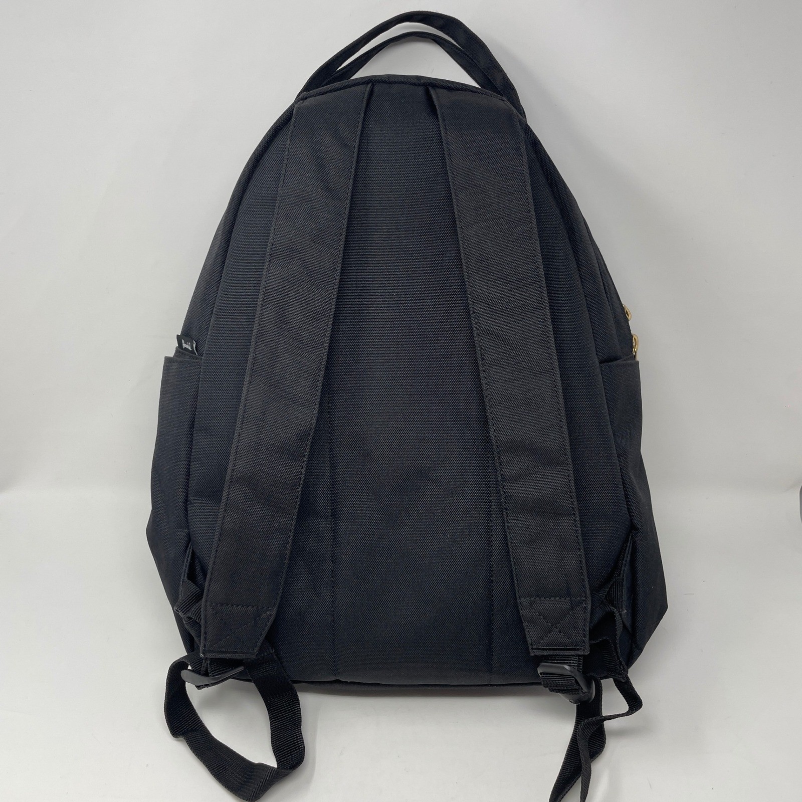 Herschel Supply Nova Mid-Volume Backpack Black Gold Zipper Canvas Commuter Bag