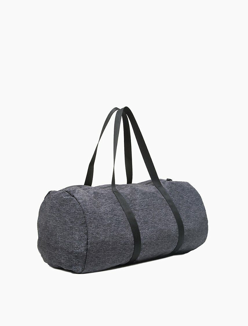 Calvin Klein Monogram Logo Back-To-School Jersey Duffle, Black/ Grey