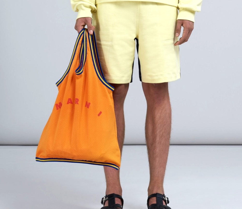 $395 MARNI Basketball Jersey Tote Bag Shopper (23″x16″) Brand New w/ Tags ITALY