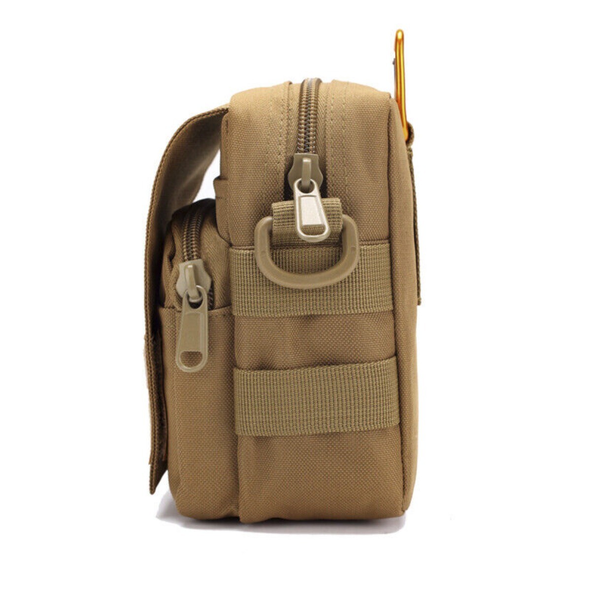 Backpack Strap Pouch Tactical Molle Accessory Pouch with Double-Zipper Pocket