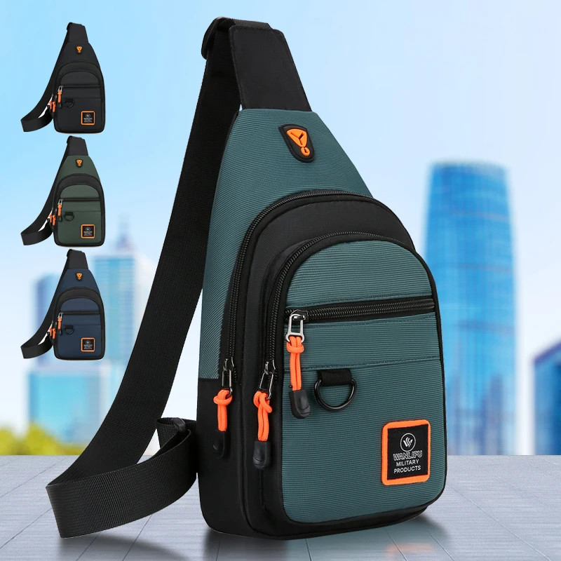 Men Waterproof Chest Bag Crossbody Hiking Cycling Shoulder Bag Travel Backpack