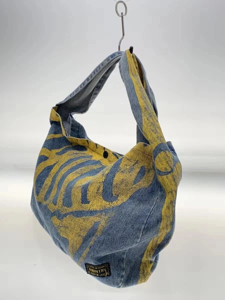 KAPITAL KOUNTRY Bone Shoulder Newspaper Bag Canvas Shoulder Bag Indigo Blue USED