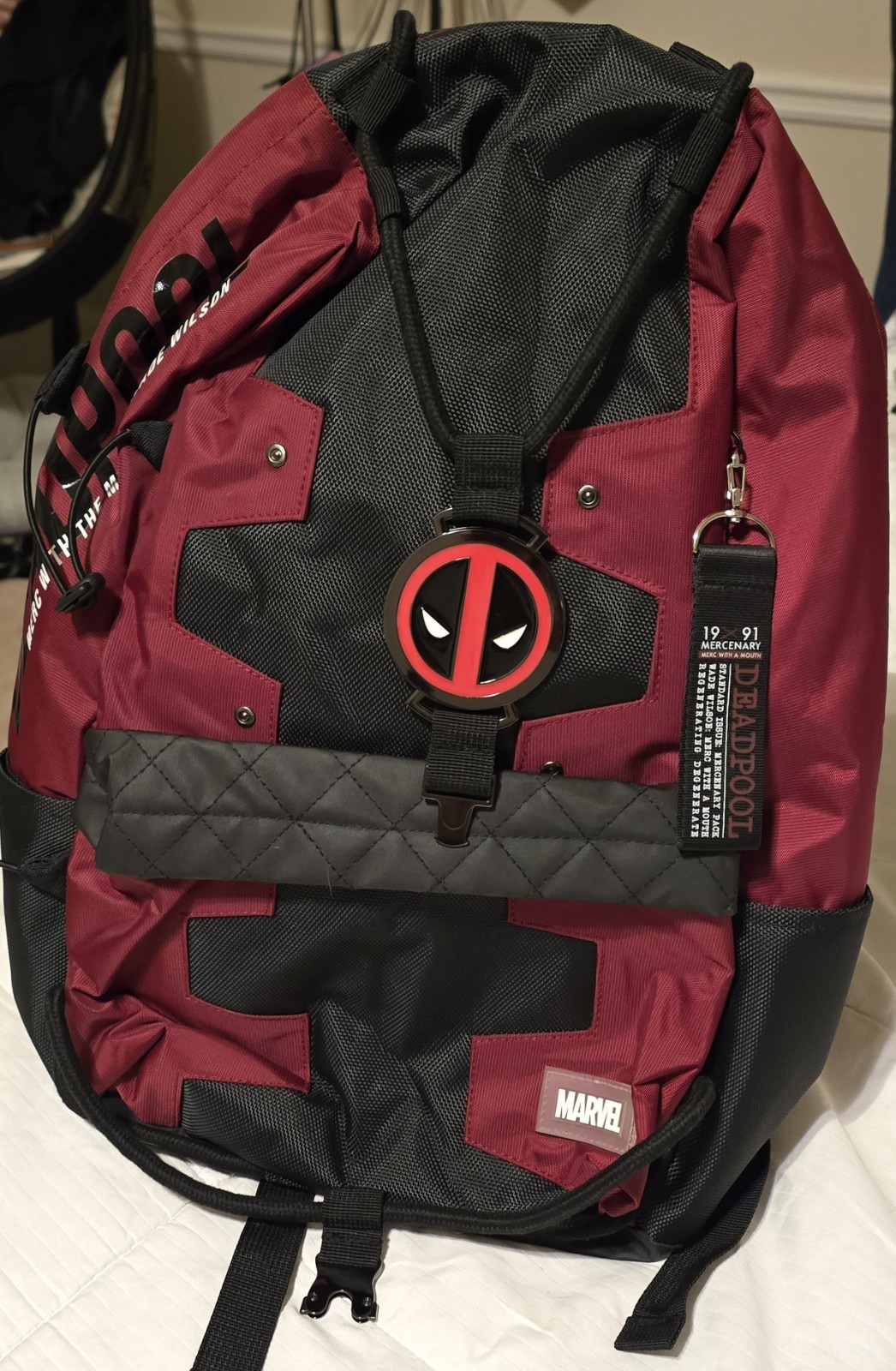 Marvel Deadpool Bungee Suit-Up Character Backpack