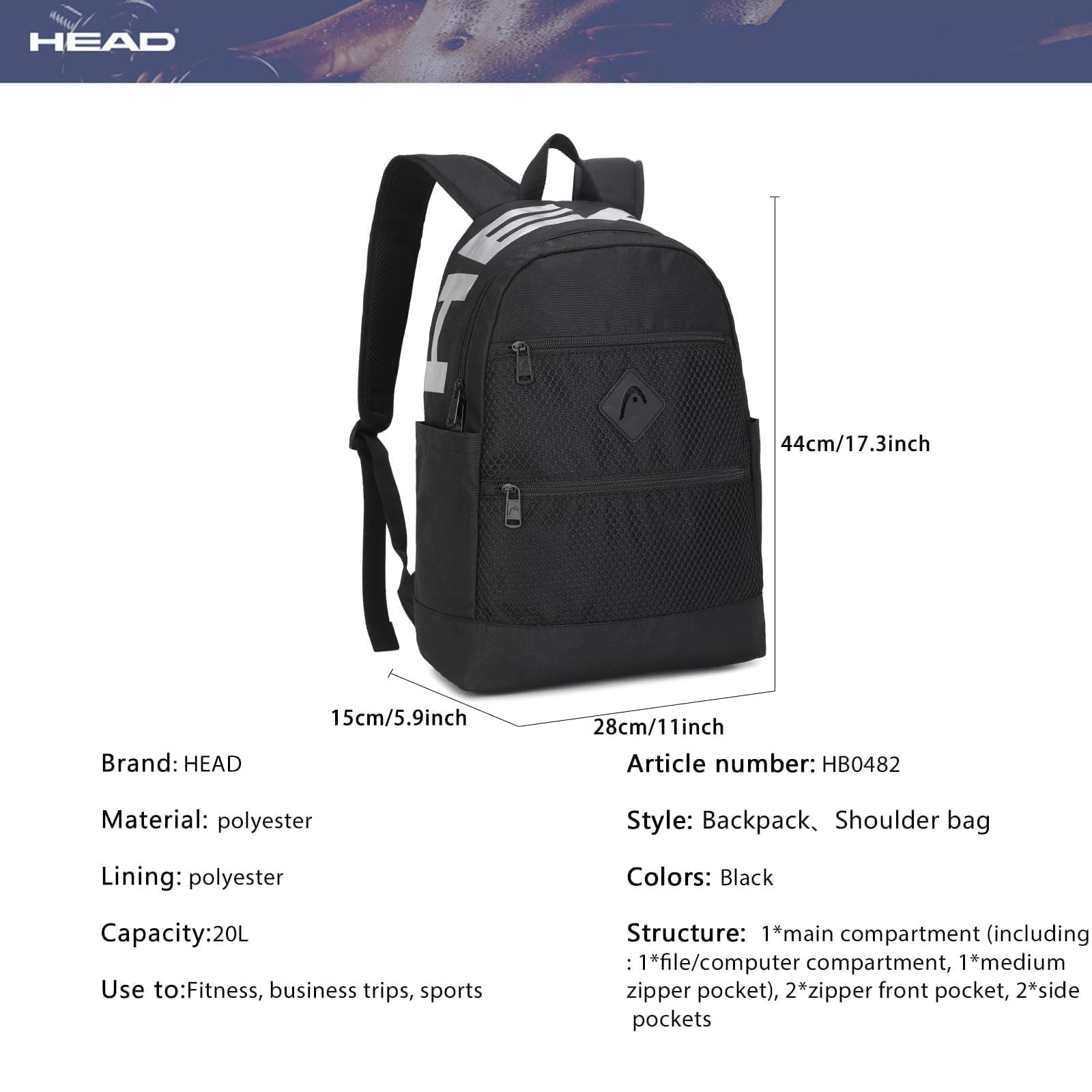 Mini Waterproof Travel Backpack Casual Daypack Fits 15.6 Inch Laptop