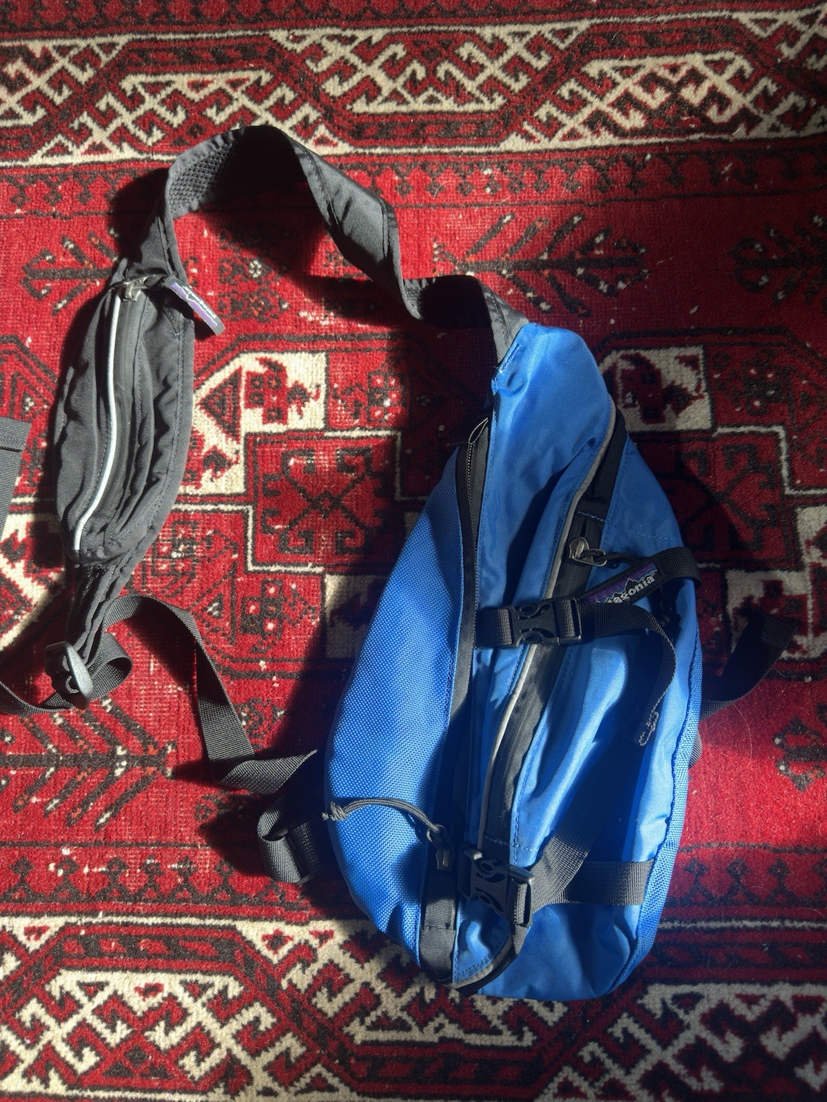 Vintage Y2k PATAGONIA Atom Sling Bag w Pouch Blue RARE