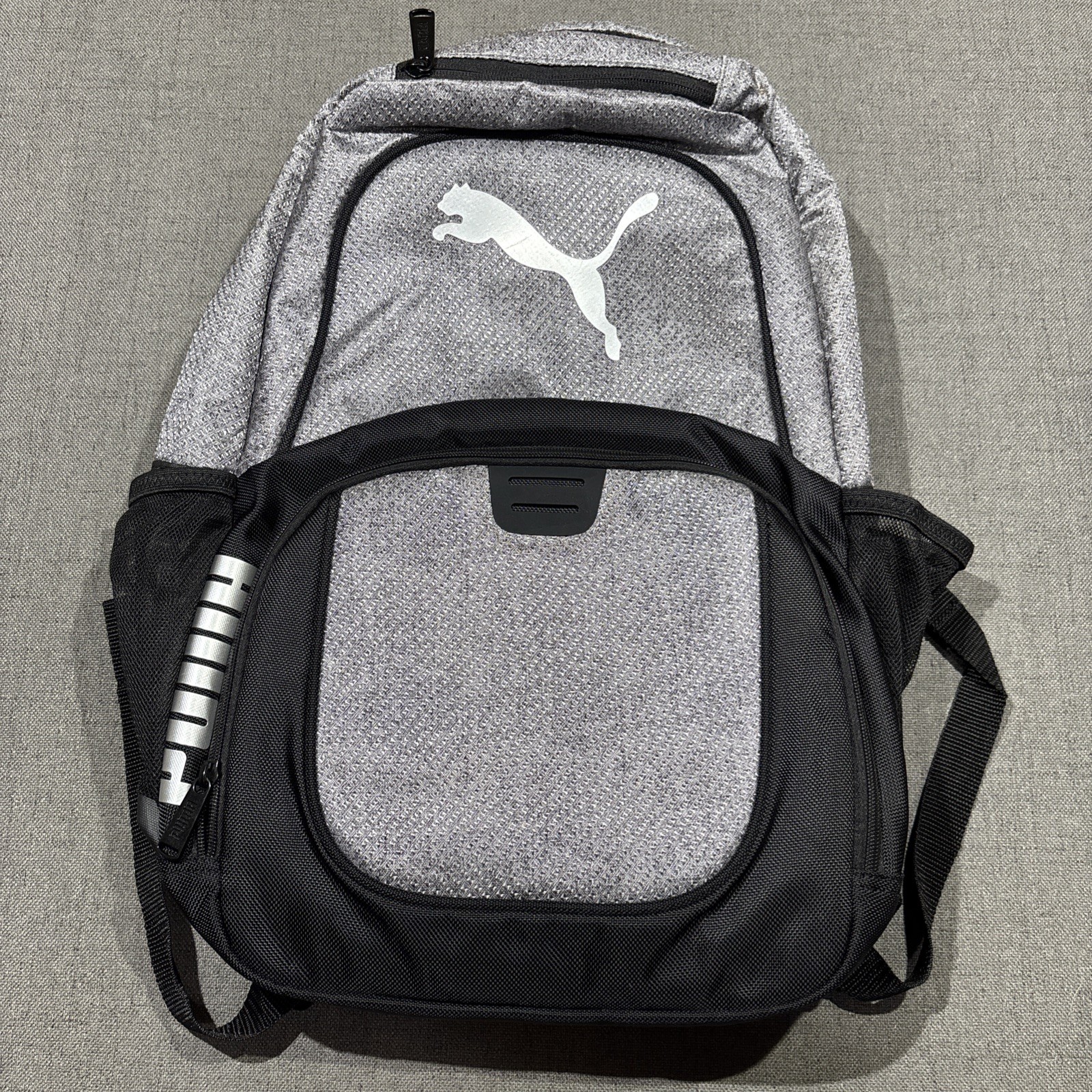 PUMA Challenger Unisex Backpack Silver Grey Black Laptop Padded