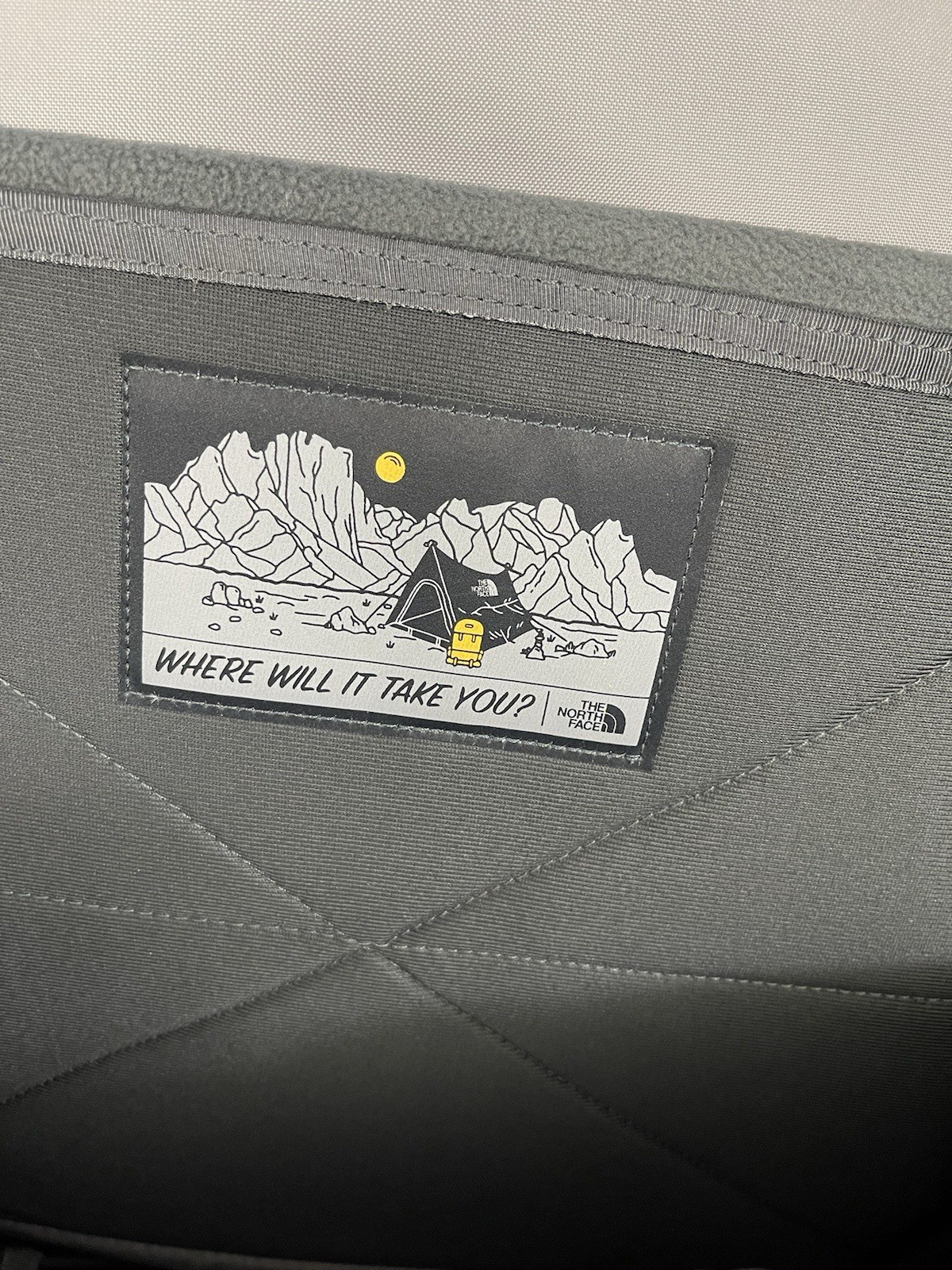 The North Face Generator Backpack Gray Black Travel Padded Laptop Backpack Logo