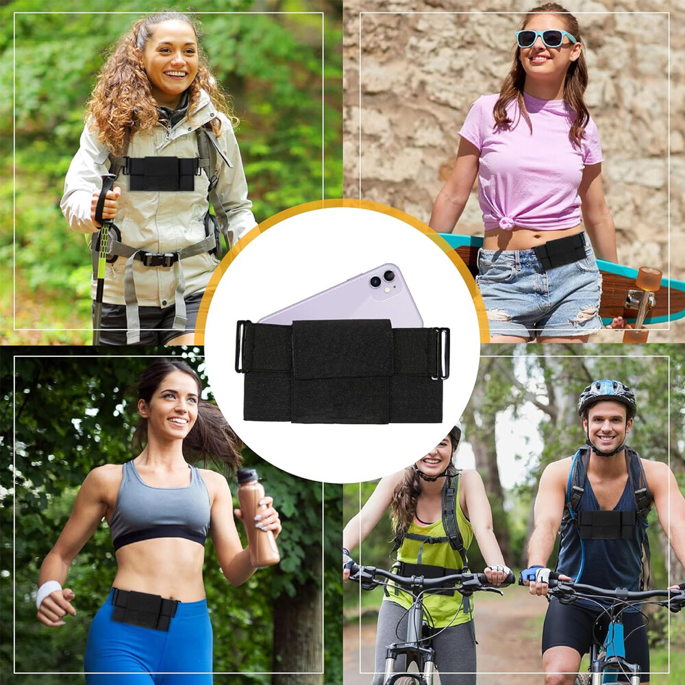 Phone Waist Pack Running Belt Bag Elastic Phone Pouch for Camping Hiking Cycling