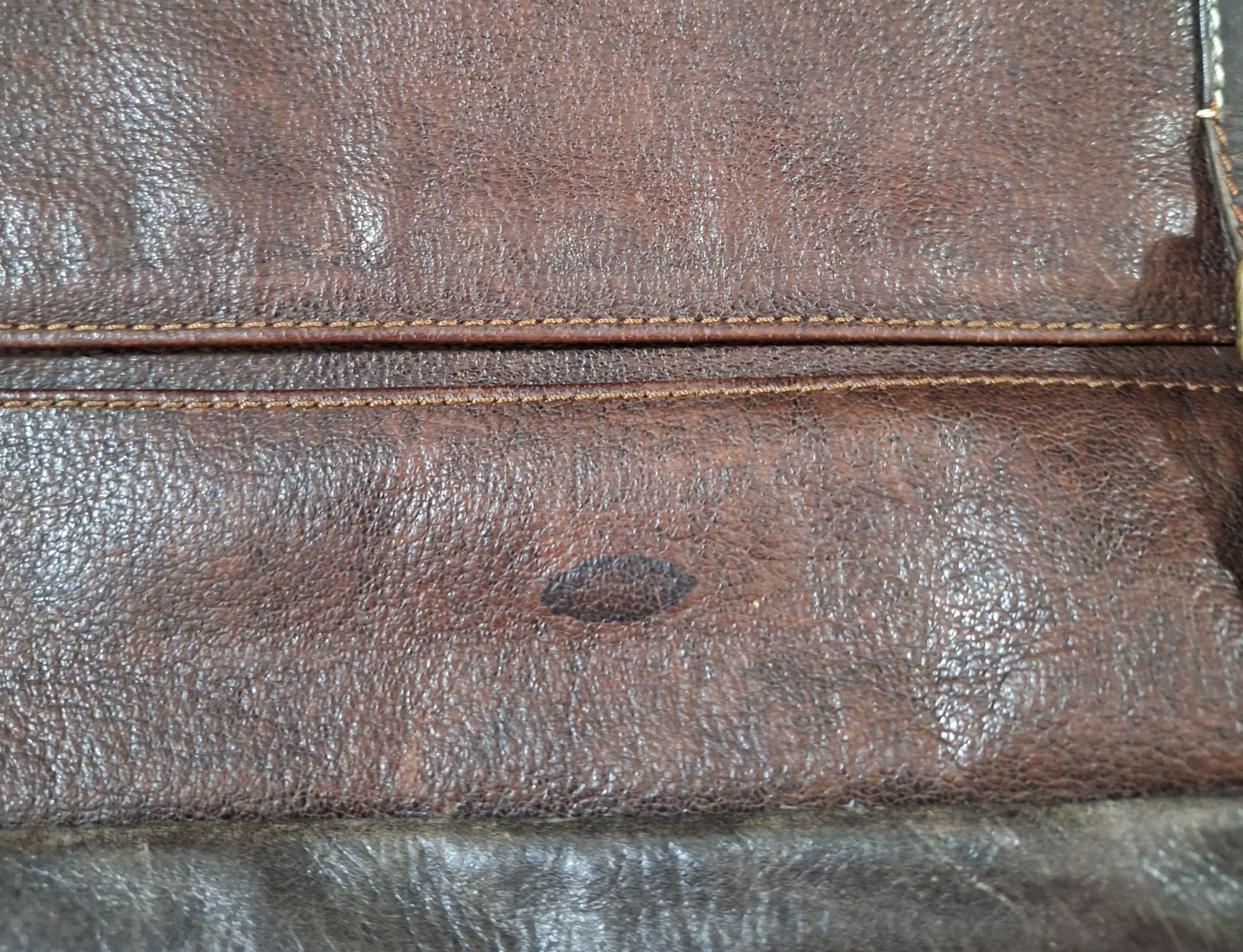 Aldo Brown Genuine Leather Messenger Bag Distressed Satchel Laptop 16.5″W * 13″L