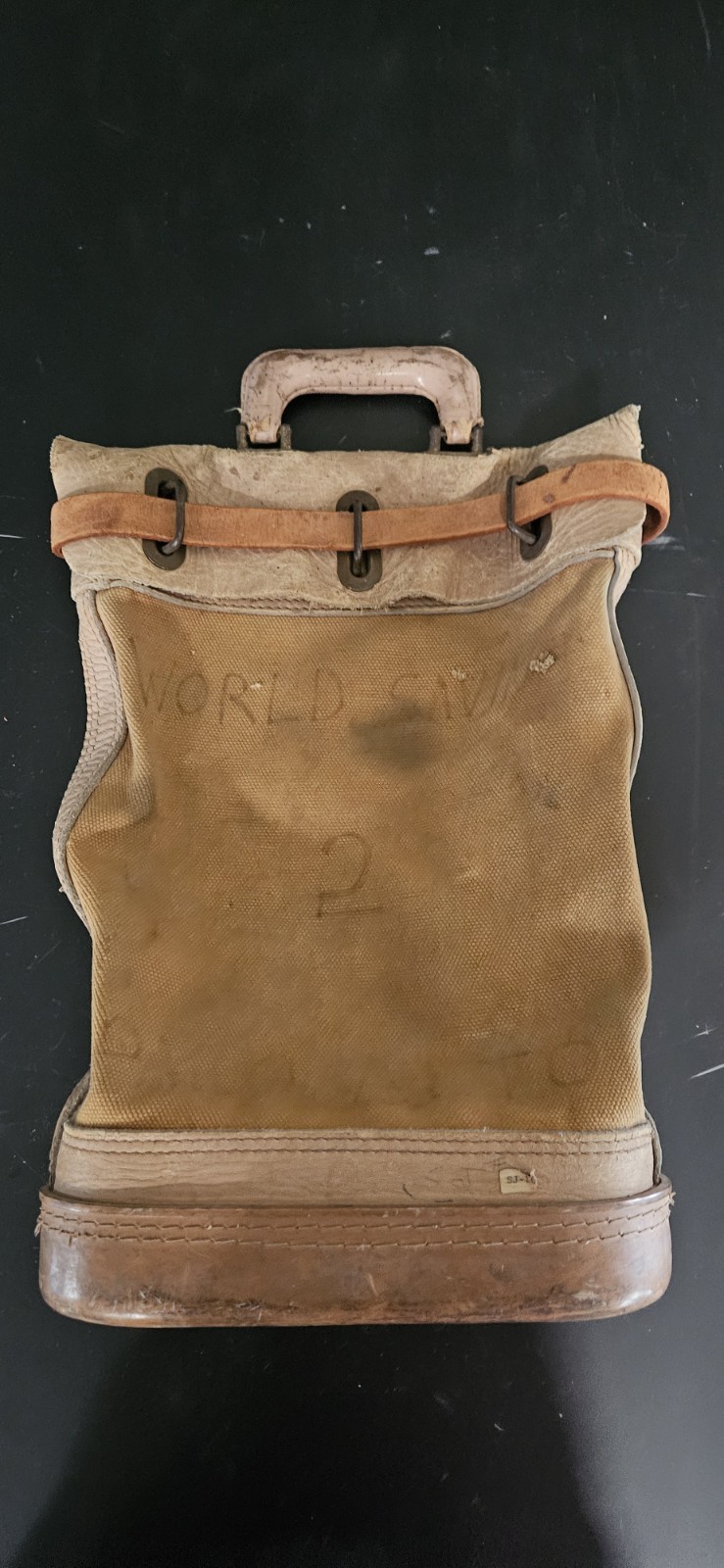 CA Reed Corp Leather Canvas Courier Messenger Bag Tote Fond Du Lac WI RARE HTF