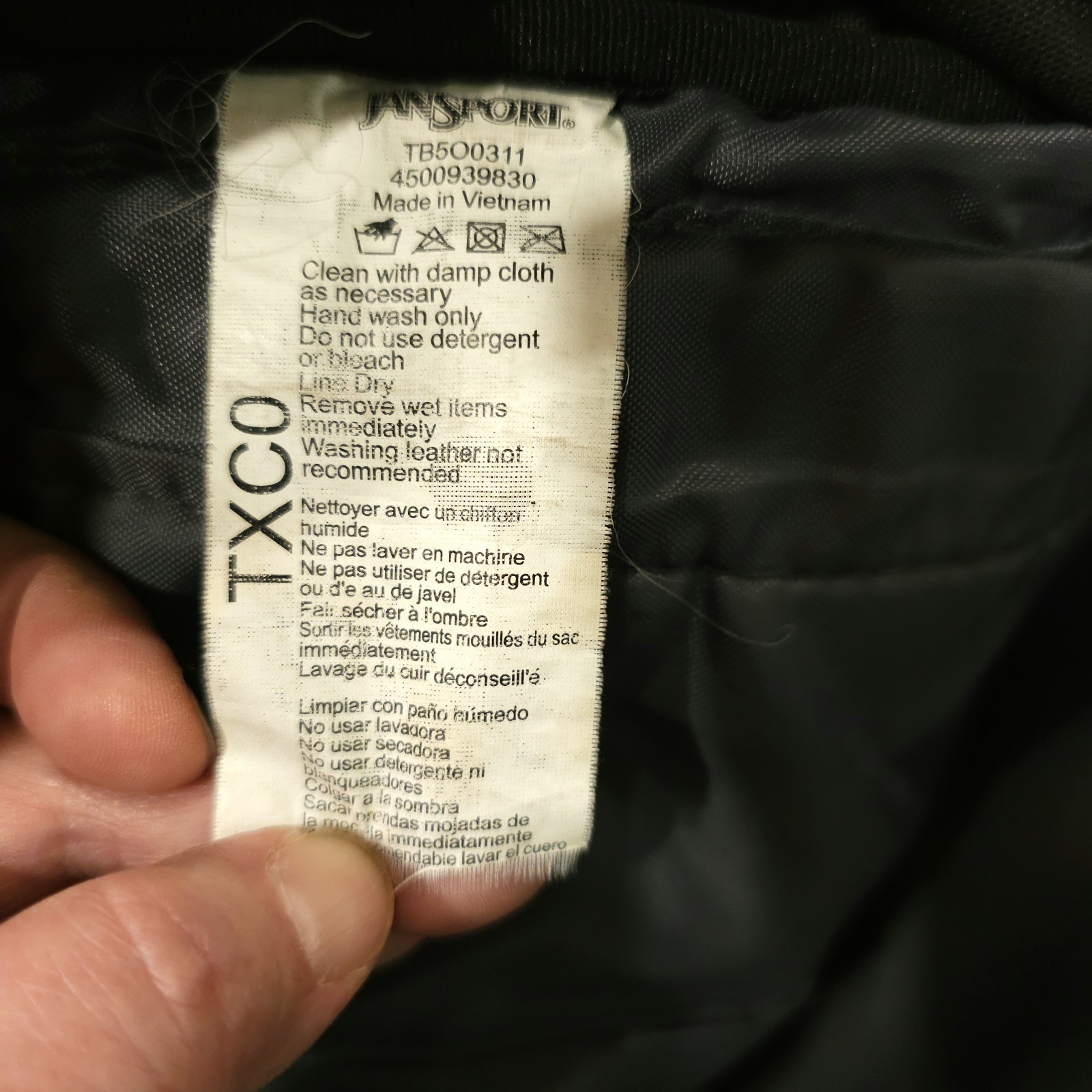Vertical Jansport Logo Black Hiking Student Large Backpack tb5o0311 B78