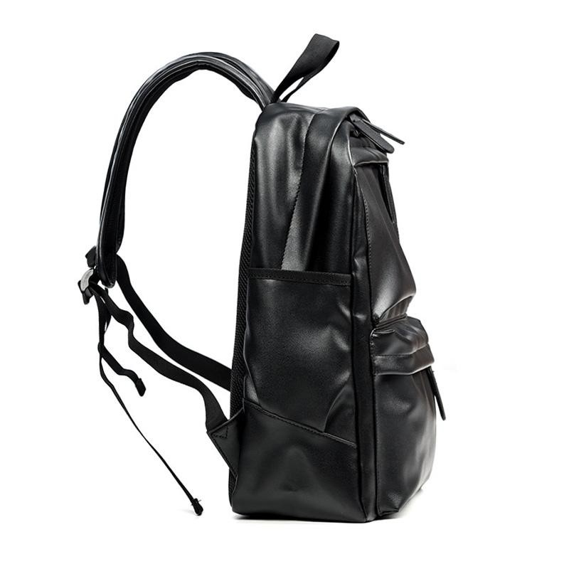 Stylish Men Waterproof PU Leather 14″ Laptop Backpack for Casual Fashion Travel
